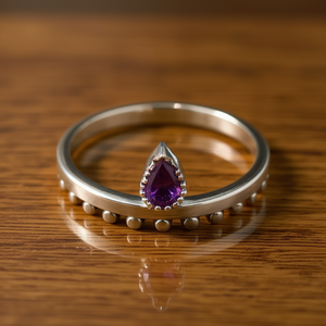 1.8 Gram Fine Pendant Amethyst <b>Ring</b> Elegant and Luxurious <b>Necklace</b> Accessory - Product Image 3