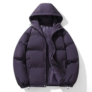 Casual Cotton <b>Jacket</b> Winter Modern Style Plus Size <b>Down</b>-<b>Filled</b> Hooded Coat Loose Fit Adjustable Windbreaker Bubble <b>Jacket</b> - Product Image 1
