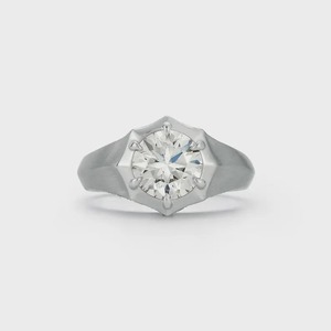 Anillo de Diamante Cultivado en Laboratorio de 3.50 Ct, Redondo, Oro de 14K y 18K, Certificado IGI, Claridad VVS, Color E, Joyería de Diamantes de Lujo para Novia, Moderno - Product Image 3
