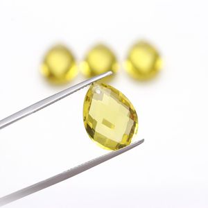 Pierre précieuse naturelle jaune citron, taille Asscher, forme poire, 5,00 carats, haute qualité, certifiée IGI, pour la fabrication de bijoux, perçage frontal - Product Image 3