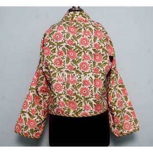 Chaqueta Kantha Hecha a Mano, Suave, Elegante y Lujosa, 100% Algodón, Corta, para Primavera, Invierno, Festivales, Fiestas, para Mujer - Product Image 5