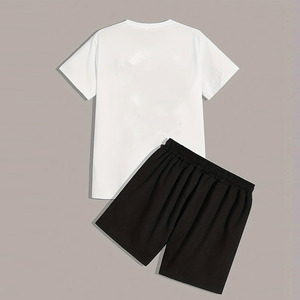 OEM Service Summer Wear <b>T</b>-<b>Shirt</b> <b>and</b> <b>Shorts</b> <b>Set</b> For <b>Men</b> 100%Cotton <b>Men</b> <b>T</b>-<b>Shirt</b> <b>and</b> <b>Shorts</b> <b>Set</b> - Product Image 2