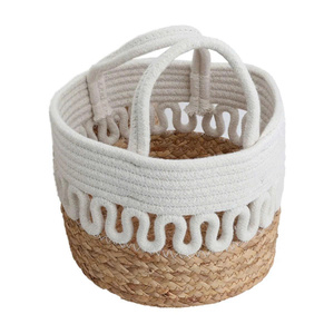 Cesta Trenzada de Fibra Natural Tejida a Mano, Organizador Decorativo para Dormitorio, Guardería y Estantes, Disponible en Stock - Product Image 4