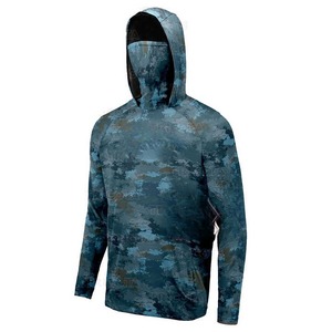 Chemises de pêche à capuche pour pêcheurs actifs - UPF 50+ antibactériennes, imperméables, respirantes, séchage rapide, grandes tailles, vêtements unisexes pour adultes - Product Image 5
