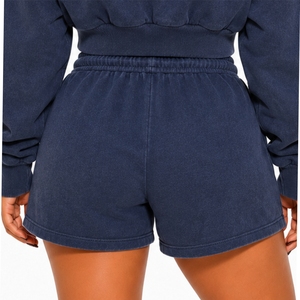 Ensemble haut court et short pour femme, vêtements décontractés pour la maison, tenue deux pièces respirante et légère - Product Image 4