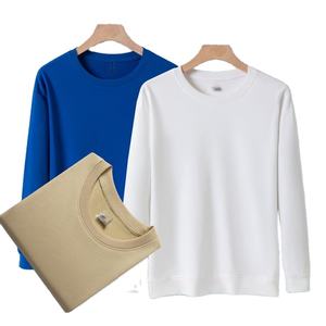 Sweat-shirts personnalisés en coton pur, col rond, broderie logo sur mesure, prix usine Chine Bangladesh, printemps automne. - Product Image 1