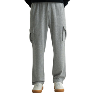Pantalones Deportivos Cargo para Hombre, Color Gris, Cintura Elástica, Cierre con Cordón, Múltiples Bolsillos, Estilo Casual para Otoño, Tejido de Algodón de Peso Medio - Product Image 4
