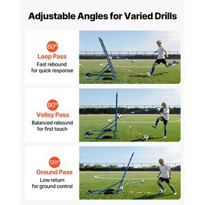 อุปกรณ์ฝึกซ้อมฟุตบอลแบบ Quick Switch Angle Soccer Goal Rebounder โครงเหล็กแข็งแรง ทนทาน ตาข่าย PE สำหรับฝึกส่งบอล - Product Image 3