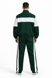 OEM Custom Tricolor Panel Men Hooded Windbreaker <b>jacket</b> for men Lightweight Nylon Jogger Pants Activewear Set Wholesale Supplier - Product Image 5