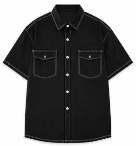 Camisa a Cuadros para Hombre, 100% Algodón, Tejido Jersey Transpirable, Ecológico, de Secado Rápido, para Golf, Talla Grande, Venta al Por Mayor - Product Image 2
