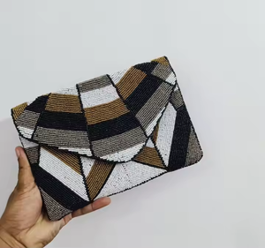Bolso de Mano Tipo Sobre de Algodón con Cuentas Bordadas, Impresión Tipográfica, para Regalos de Boda y Fiestas, Novedad 2026 - Product Image 4