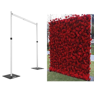 2.4X2.4m <strong>Backdrop</strong> <strong>Frame</strong> for Artificial Rose Red Flower Wall Outdoor Wedding Decoration Background Wall Hotel Stage Decoration - Product Image 3