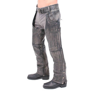 Pantalones ecuestres de gamuza con cinturón de cuero y detalles de flecos para montar a caballo - Product Image 4
