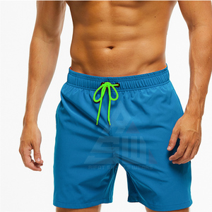 Summer Light <b>Weight</b> Quick Dry Waterproof Elastic Waist Mid 100% Cotton Loose Men Shorts Wholesale <b>Swimming</b> Shorts - Product Image 6