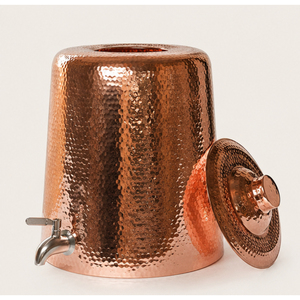 Premium Hand-Hammered Pure Copper Water Dispenser Rustproof Ayurvedic Matka Pot with Leakproof Brass Tap for Home & Office - Product Image 3