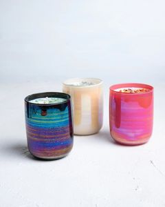 Portavelas de Vidrio con Diseño Floral Verde, Cilíndrico, Aromático, Decoración para el Hogar - Product Image 4