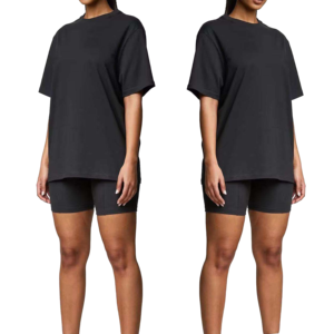 Camiseta de Algodón para Mujer, Cuello Redondo, Manga Corta, Color Sólido, Corte Holgado, Tejido Jersey Transpirable, para Todas las Temporadas - Product Image 6