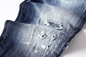 Pantalones Vaqueros para Hombre, Nueva Moda, Venta al por Mayor, Jeans Ajustados, Desgastados, Super Skinny, Rotos - Product Image 2