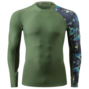 Chemise de compression pour homme de haute qualité, manches longues, protection UV, imprimé graphique, fournisseur en gros OEM - Product Image 1