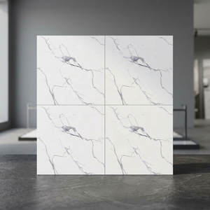Matt Marble White Marble <b>Mosaic</b> Tiles 30x30cm Glazed Wall Decor Square Style - Product Image 1