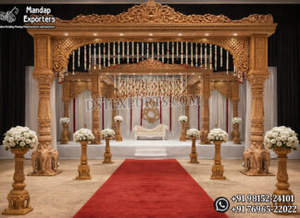 มันดาปงานแต่งงานสไตล์อินเดียแบบเรียบง่าย ยอดขายดีที่สุดในลอนดอน พับเก็บได้ง่าย ปรับแต่งได้ตามต้องการ ราคาโรงงาน - Product Image 6