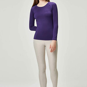 Women Long Sleeve Performance <b>Top</b> Soft Breathable Compression Base Layer Shirt for Gym Exercise Sports and Fitness Training - Product Image 3
