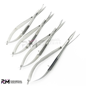 Tijeras de belleza RMI Silver Spring para cutículas, punta recta, para cejas, de acero inoxidable, mango de cerámica, duraderas, marca privada - Product Image 4