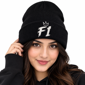 Gorros de Punto Personalizados al por Mayor, Unisex, Bordados, Negros, para Invierno, con Borde Plegable, Estilo Urbano, Gorra Tipo Skull Cap, Proveedor de Marca Privada, EE. UU. - Product Image 3