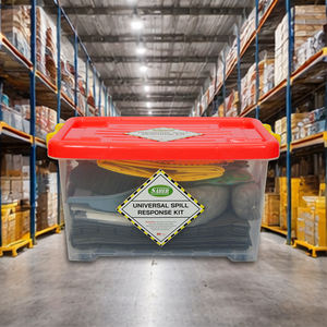 Kit d'urgence universel pour déversements de 30 L avec boîte transparente pour atelier, véhicule et zone de maintenance, kit absorbant pour l'huile et les liquides - Product Image 3