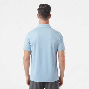 Polo homme tendance été, couleur unie, polyester, haute qualité, taille standard, manches courtes - Product Image 4