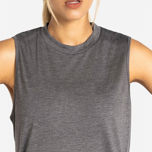 Débardeurs d'été pour femmes 100% coton, tendance, unis, personnalisables, pour l'entraînement, le fitness, la gym, débardeur sexy - Product Image 5