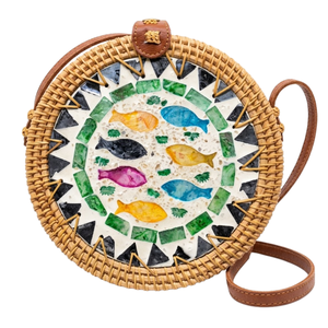 กระเป๋าชายหาดหวายมุกสำหรับผู้หญิง กระเป๋าหวายขายส่งจากโรงงานโดยตรง ราคาถูก รับผลิตแบบ OEM ODM - Product Image 1