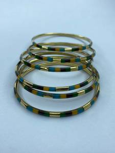 Handmade Designer Ethnic <b>Resin</b> Brass Bangles Women's Trendy Party Fashion - Product Image 5