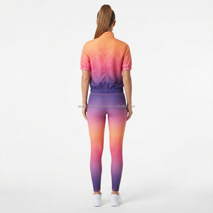 <b>Women's</b> Nylon Windbreaker Tracksuit Wholesale Custom OEM Zip Up <b>Jacket</b> Pants Set Sportswear <b>Running</b> Jogging Training Lightweight - Product Image 2