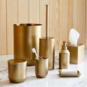 Accessoires de salle de bain classiques de luxe personnalisables et écologiques avec des matériaux en acier/laiton/résine/marbre - Product Image 1