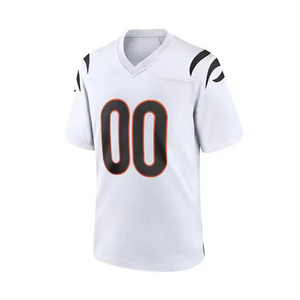เสื้อฟุตบอลอเมริกันคุณภาพสูงสั่งทำพิเศษสำหรับผู้ชาย เนื้อผ้าดีที่สุด แขนสั้น ระบายอากาศได้ดี มีไซส์พลัส ขายส่ง - Product Image 2