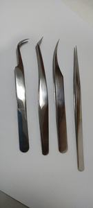 <b>Eyelash</b> Extension Tweezers Set of 4 Pieces-Stainless Steel Precision Anti-Magnetic Durable False <b>Eyelash</b> <b>Applicator</b> & Tweezers - Product Image 3
