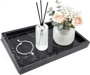 Pure Natural Marble <b>Tray</b> for Bathroom, Dresser, Sink. Cosmetics, toiletries, <b>perfumes</b>, Jewelry Candles, etc. can be Placed Ocean - Product Image 1