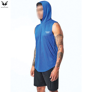 Al por mayor, el mejor material, paquete de 3 sudaderas sin mangas para hombre, camisetas de entrenamiento, camisetas con capucha para musculación, ropa deportiva. - Product Image 4