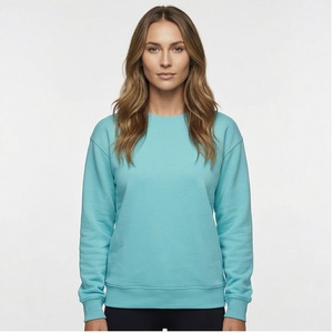 Sudadera corta con media cremallera de alta calidad para mujer, sudadera personalizada con cuello redondo y hombros caídos, sudaderas con capucha, sudadera de algodón de marca - Product Image 1