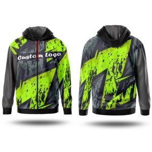 Winter Embroidered Sublimation Fleece Hoodies Breathable Eco-Friendly Quick Dry Anti-Wrinkle 100% Cotton Zipper-Up Customizable - Product Image 3