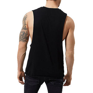 Breathable Knitted Casual <b>Mens</b> Gym <b>Singlet</b> Lightweight Polyester Stringer Compression Fitness Workout Bodybuilding Activewear - Product Image 3