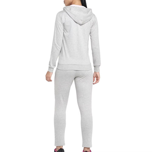 Conjunto Deportivo Gris para Mujer con Capucha, Manga Larga, Diseño Sólido, Sudadera Holgada Informal y Pantalones con Bolsillos Laterales - Product Image 5