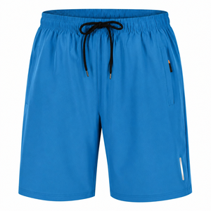 Men's Quick Dry Bermuda Shorts With Drawstring Waist And Side Pockets In Navy Gray <b>Black</b> - Product Image 3