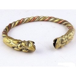 3 Brass Mix Twisted Heart Romantic <b>Silver</b> Plated Unisex <b>Cuff</b> Bangles - Product Image 2