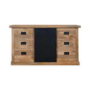 Buffet moderne en bois massif 1 porte 6 tiroirs avec couleur personnalisée pour la maison, la salle à manger, la chambre, la salle de bain et les meubles de rangement d'hôtel - Product Image 2