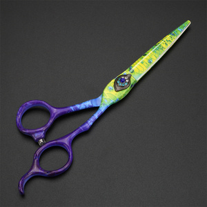 Ciseaux à effiler 6 pouces en acier de haute qualité pour coiffure, modèle Peacock - Product Image 6