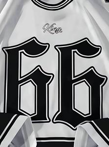 Camiseta de poliéster tejido con estampado digital de icono de coche de carreras, estilo casual urbano, transpirable, ecológica y antipilling. - Product Image 3