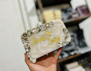 Sac à main en résine avec poignée en laiton, pochette, sac à main de créateur pour mariage, fabriqué à la main d'Inde - Product Image 6