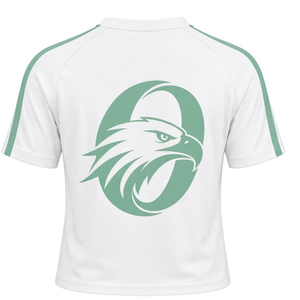 Mint <b>Green</b> Printed Cheer Uniform Set Short Sleeve Team Shirt <b>Pleated</b> <b>Skirt</b> Athletic Sportswear Training Practice Performance - Product Image 3